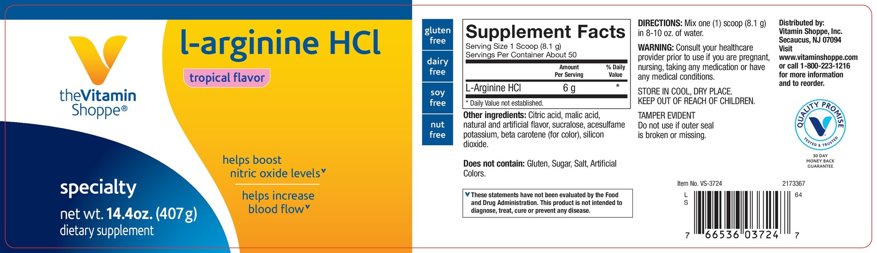 L-Arginine HCl Tropical Flavor