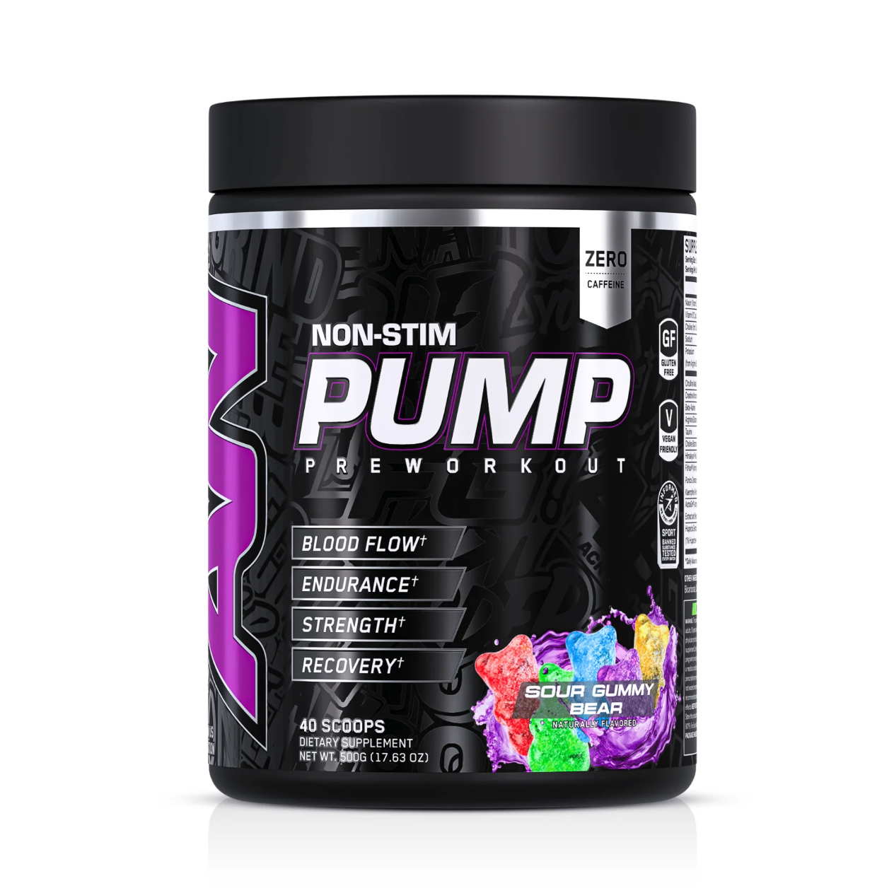 ABE All Black Everything Non-Stim Pump Pre-Workout (Sour Gummy Bear
