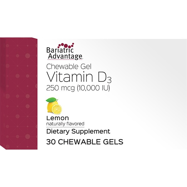 Bariatric Advantage Chewable Gel Vitamin D3 250 mcg (10,000 IU)