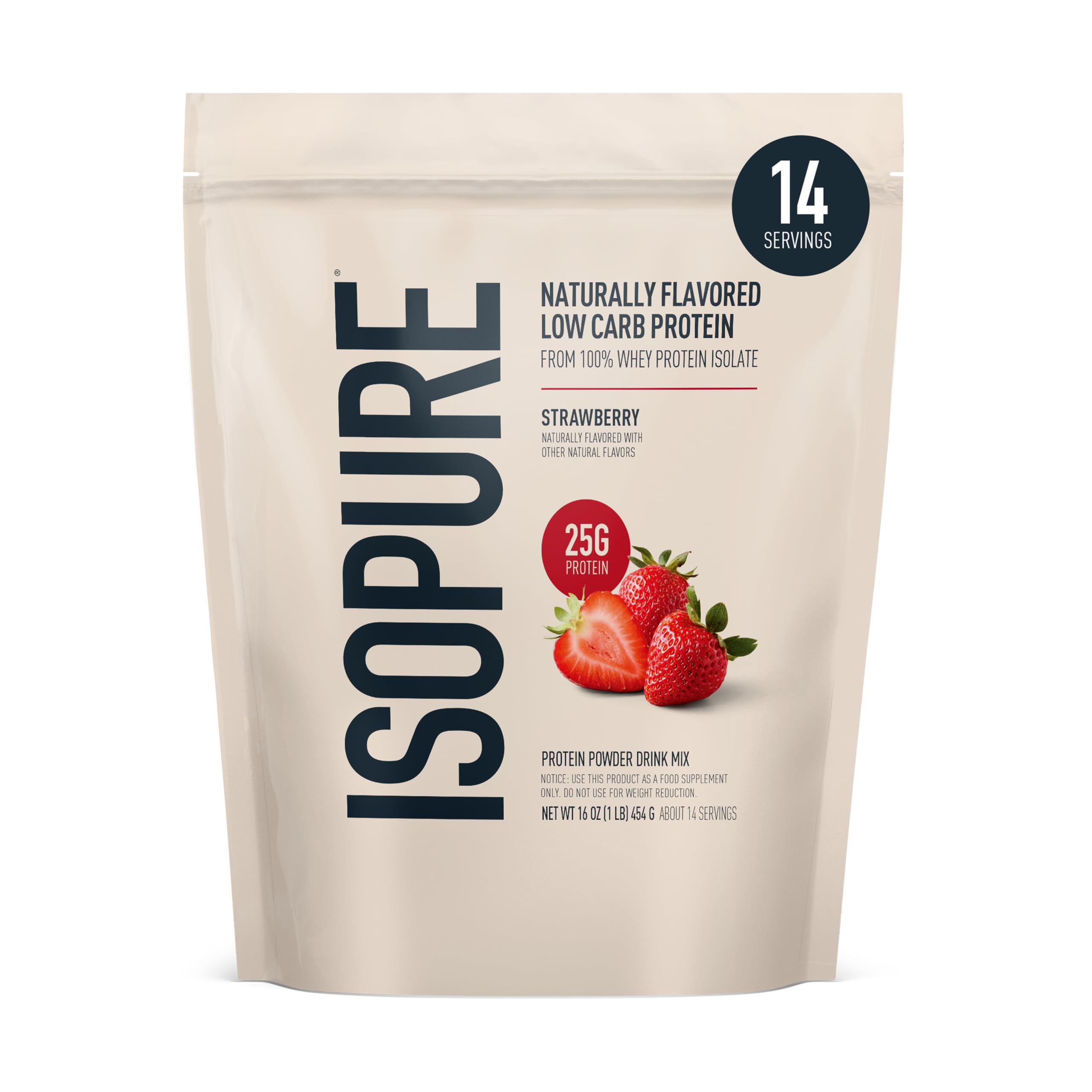 Low Carb Pure Whey Isolate Protein Powder (Strawberry