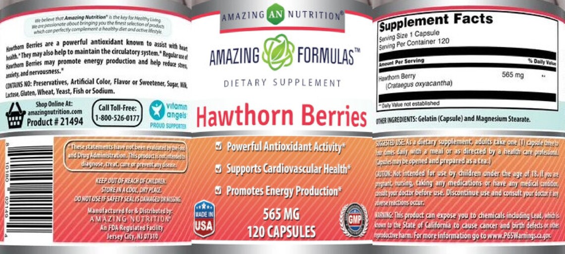 Hawthorn Berries 565 mg