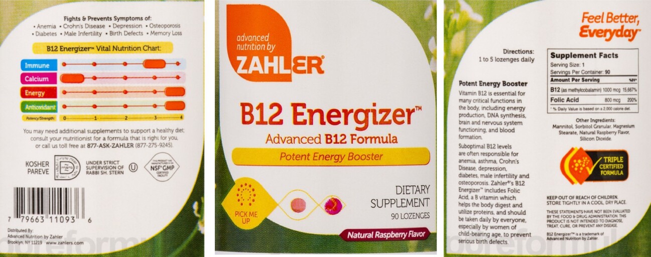 B12 Energizer Natural Raspberry Flavor