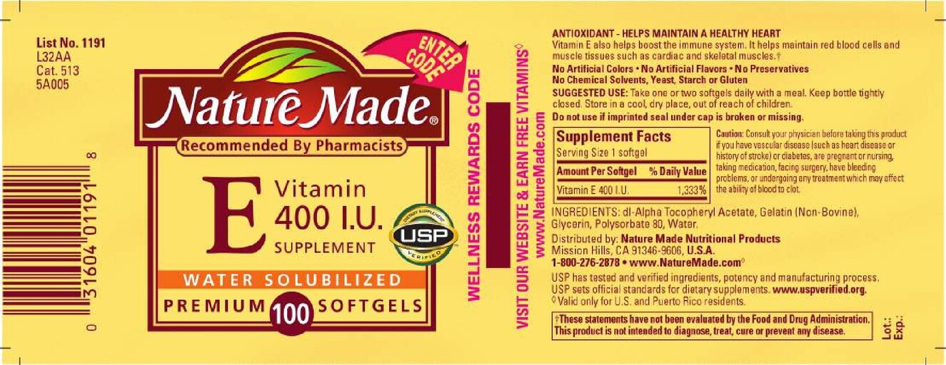Nature Made Vitamin E 400 IU Supplement
