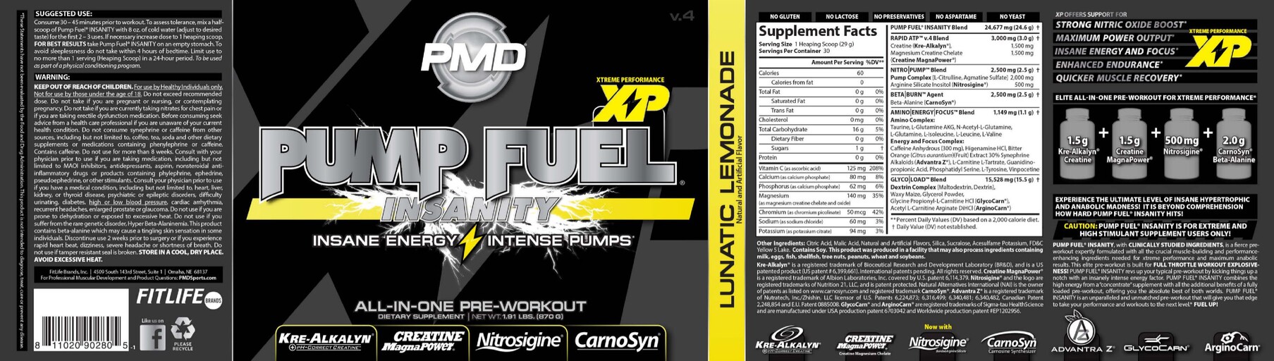 Pump Fuel INSANITY Lunatic Lemonade