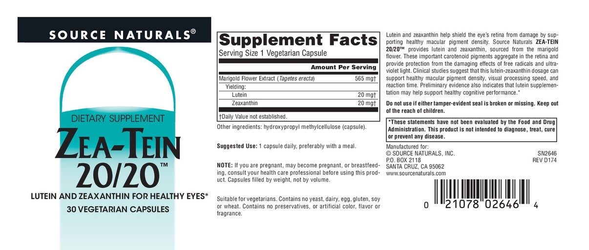 Zea-Tein 20/20