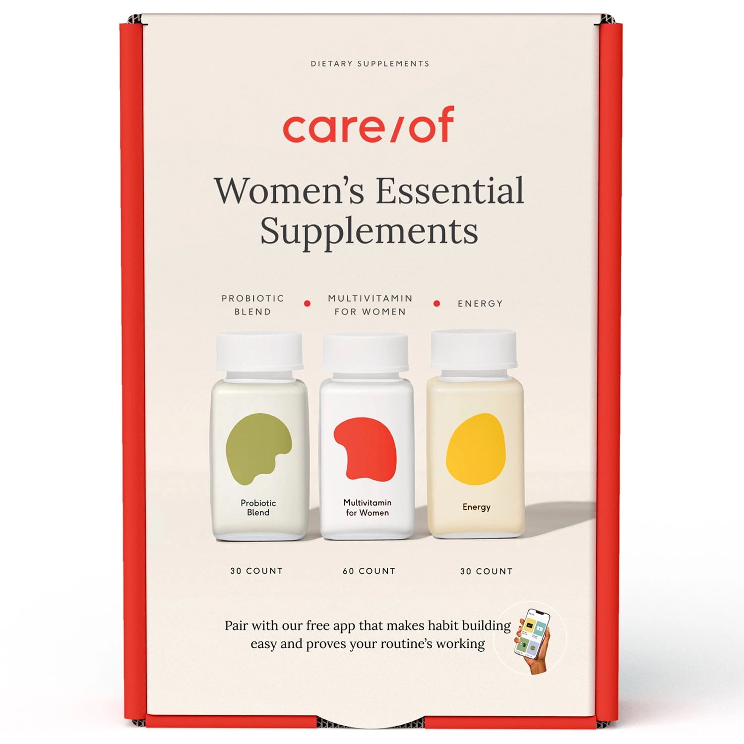 Women's Essential Supplements (Multivitamin, Probiotic, Energy