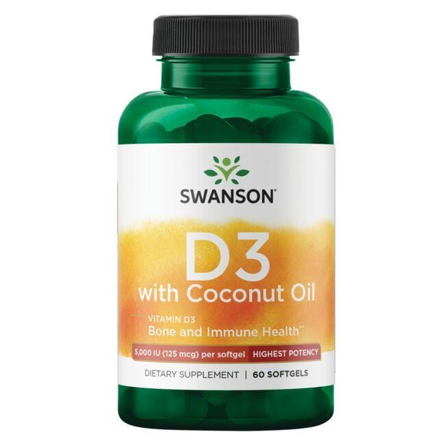 Vitamin D-3 with Coconut Oil 5,000 IU (125 mcg