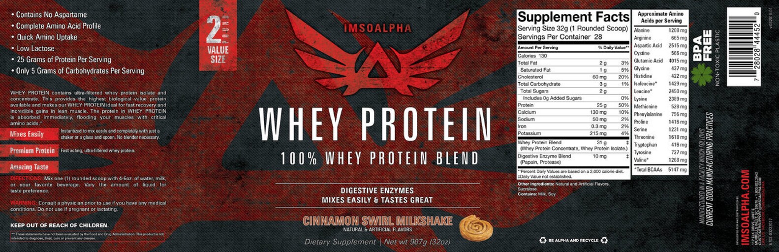 Whey Protein Cinnamon Swirl Milkshake