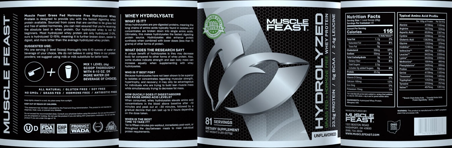 Hydrolyzed Whey Protein Vanilla Flavor