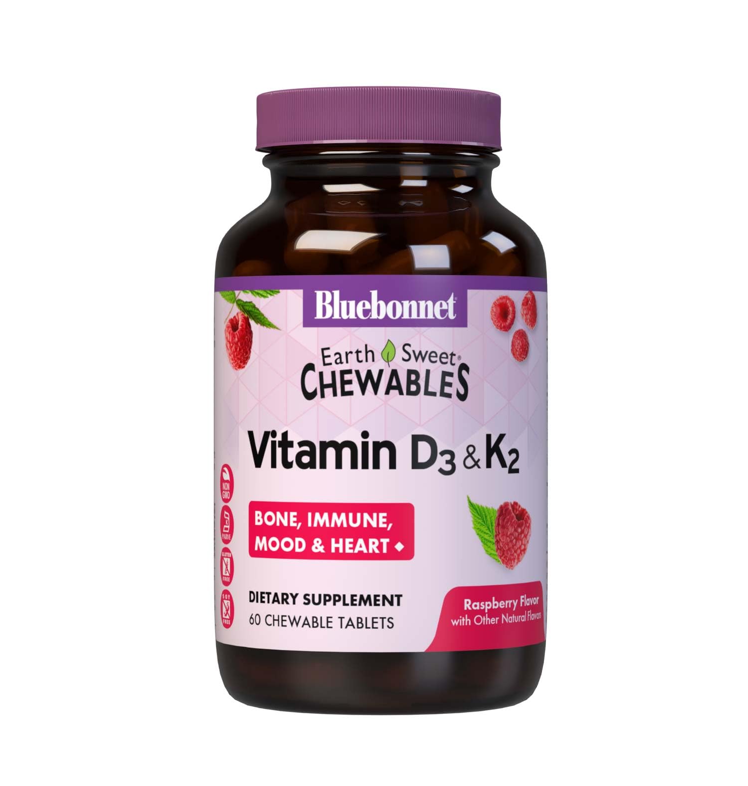 BlueBonnet Vitamin D3 & K2 Raspberry Flavor