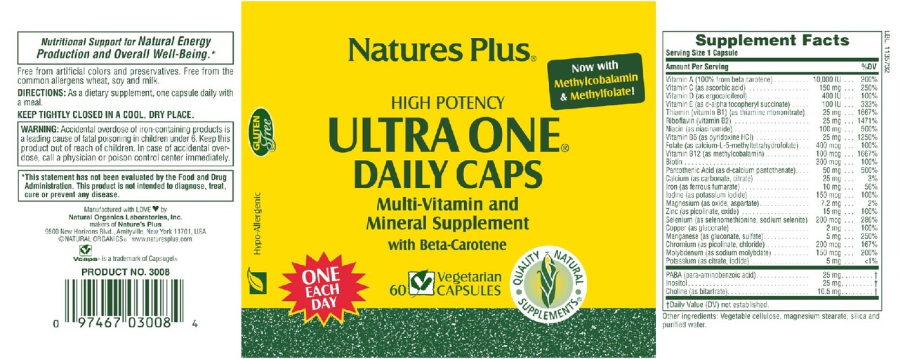 High Potency Ultra One Daily Caps with Beta-Carotene