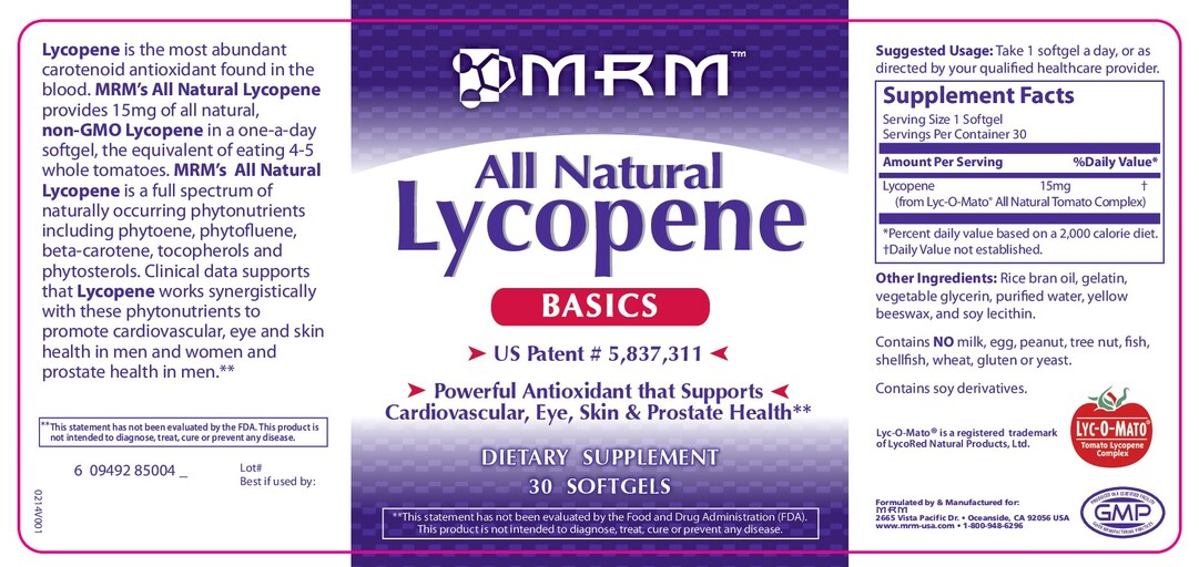 All Natural Lycopene Basics