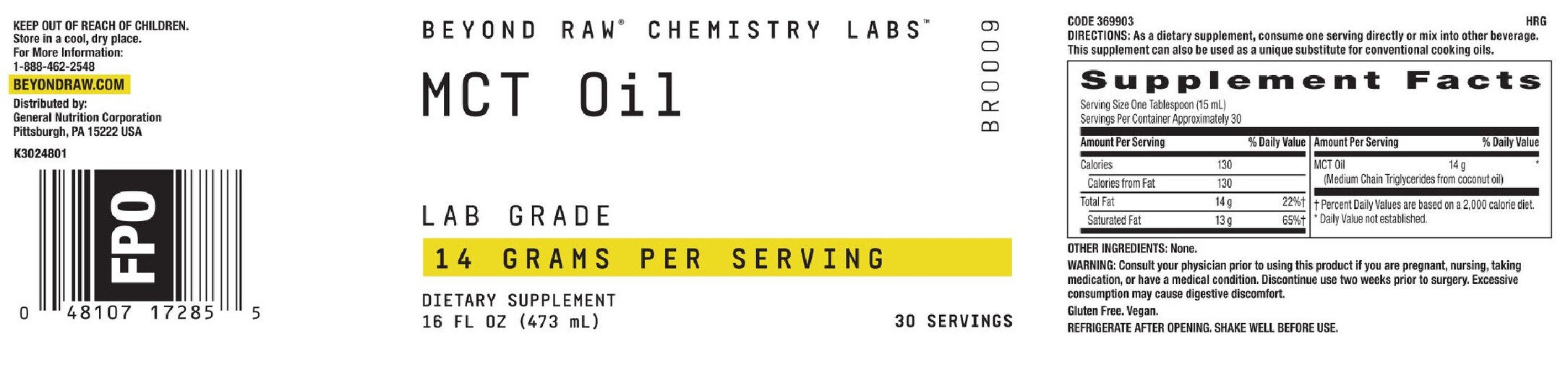 MCT Oil 14 Grams