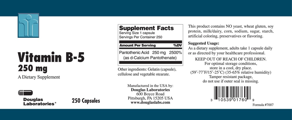 Vitamin B-5 250 mg