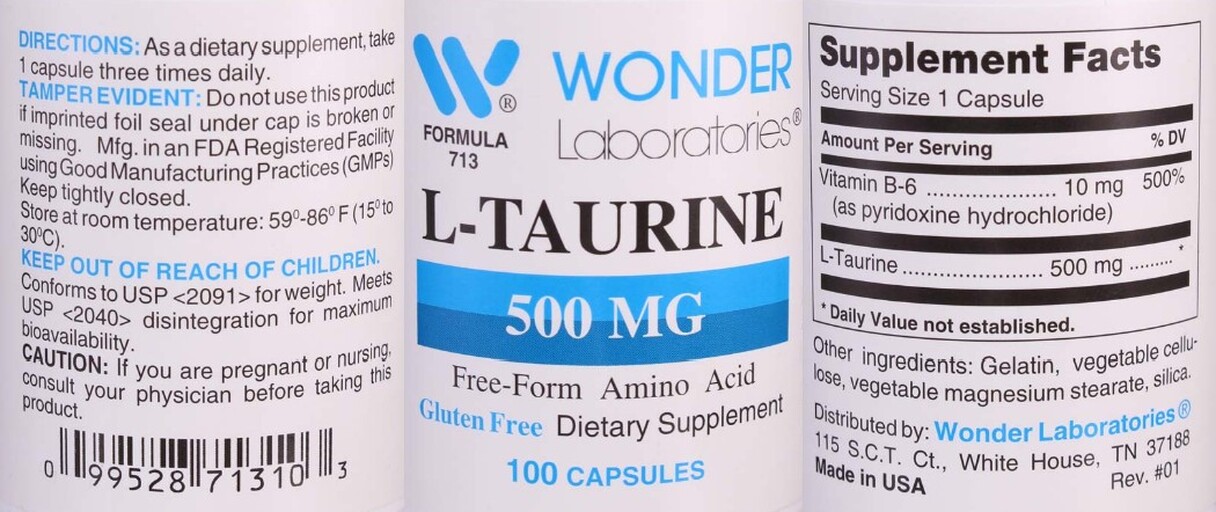 L-Taurine 500 mg