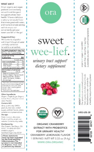 Sweet Wee-lief. Cranberry Lemonade Flavor