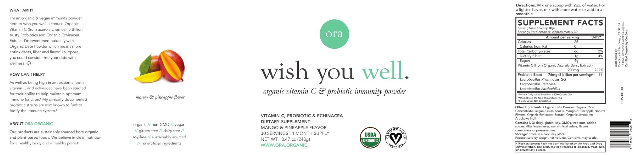 Wish You Well. Mango & Pineapple Flavor