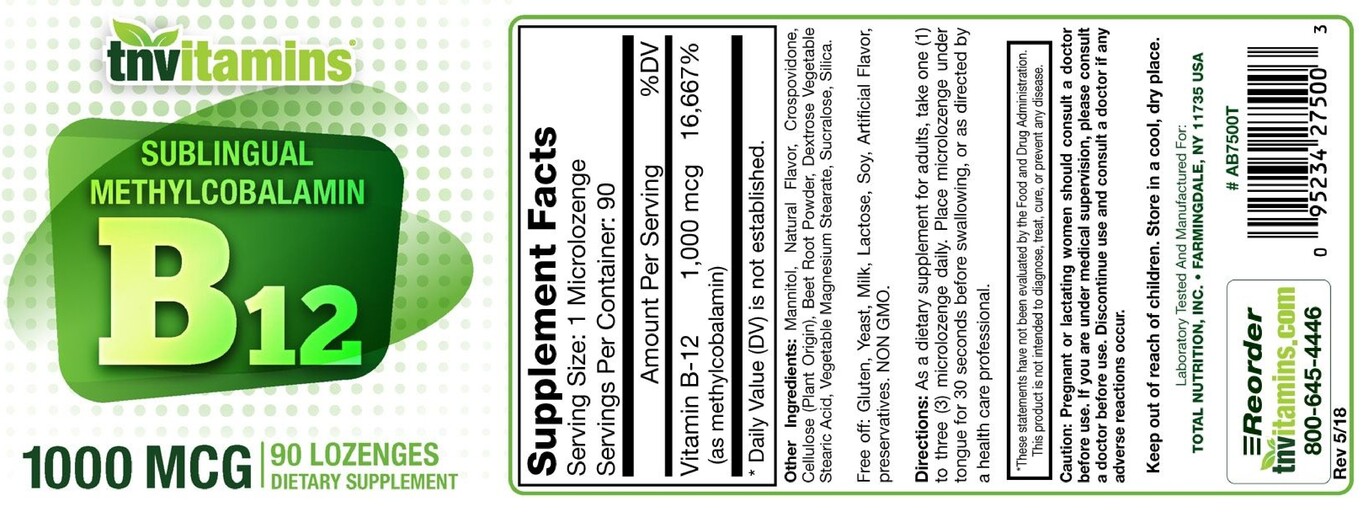 B12 1000 mcg Sublingual