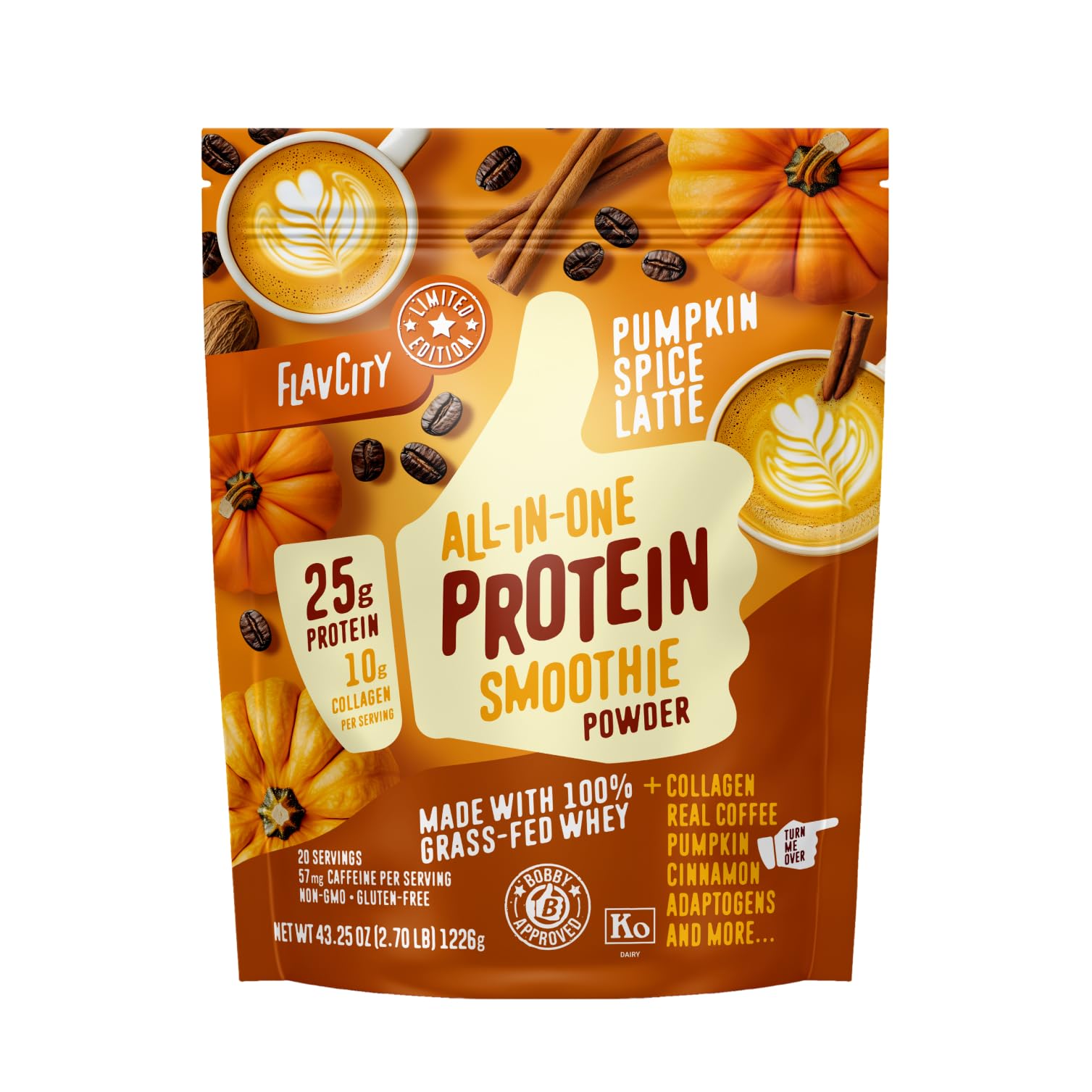 All-In-One Protein Smoothie (Pumpkin Spice Latte