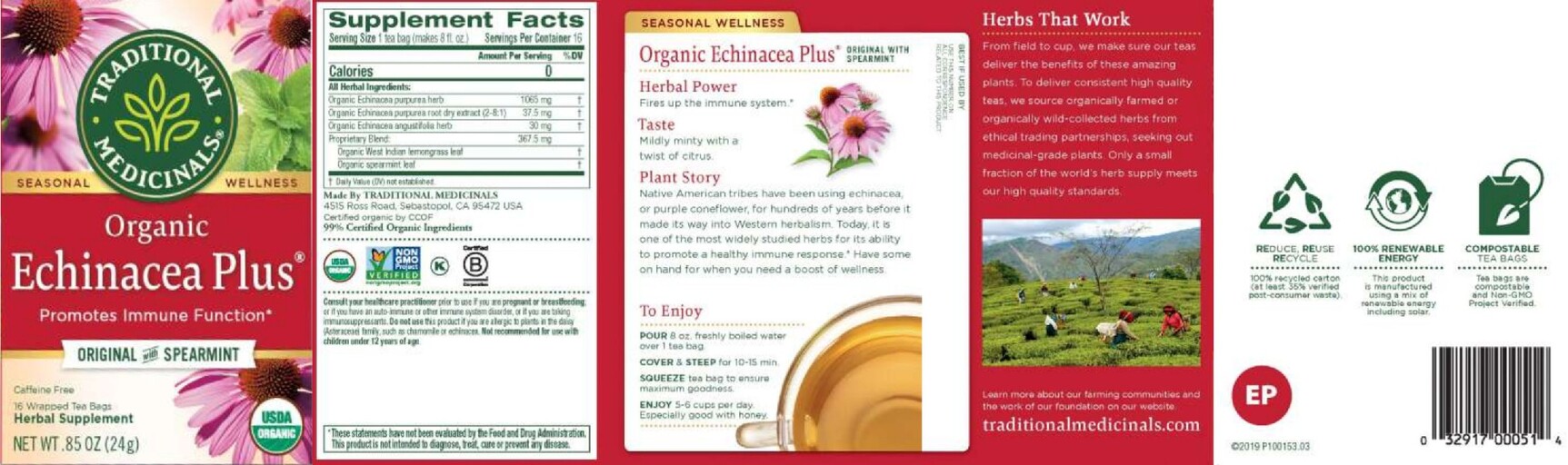 Organic Echinacea Plus Original with Spearmint