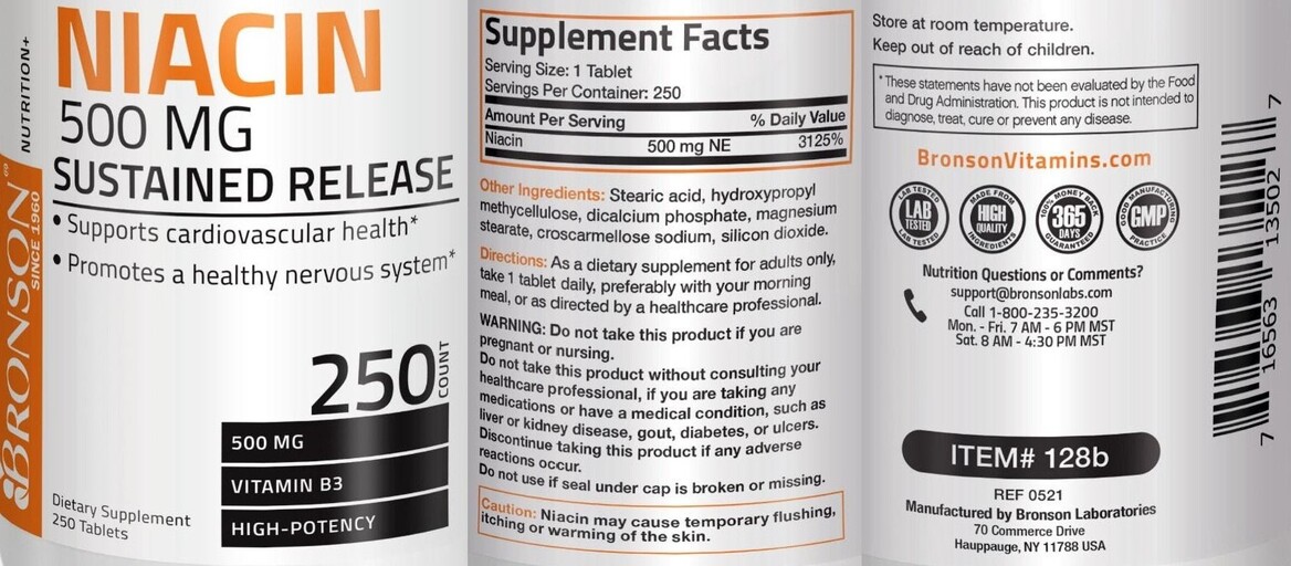 Niacin 500 mg Sustained Release