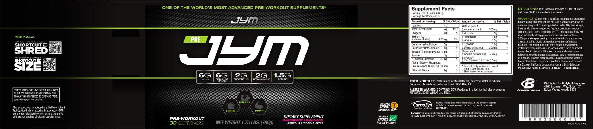 Pre JYM Raspberry Lemonade