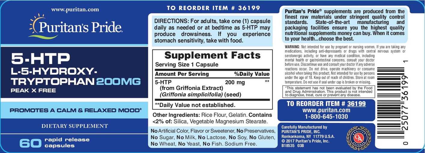 5-HTP L-5-Hydroxy-Tryptophan 200 mg