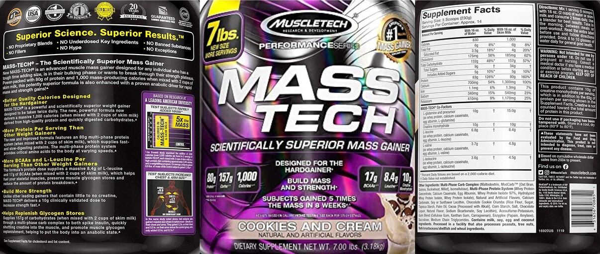 Mass Tech Cookies and Cream