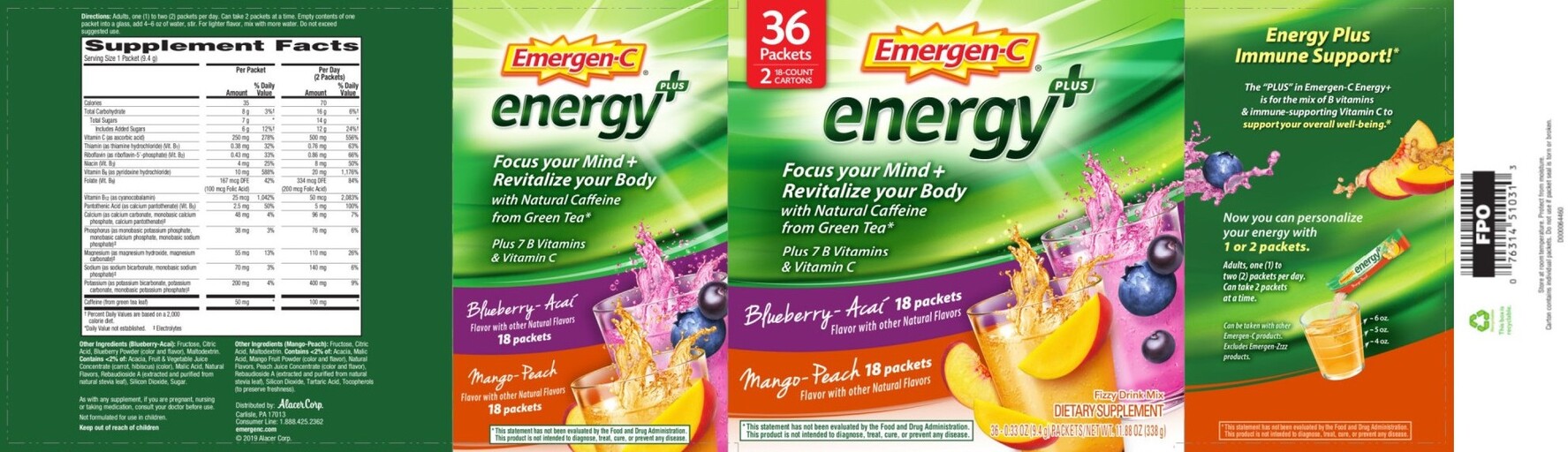 Energy Plus Blueberry-Acai / Mango-Peach