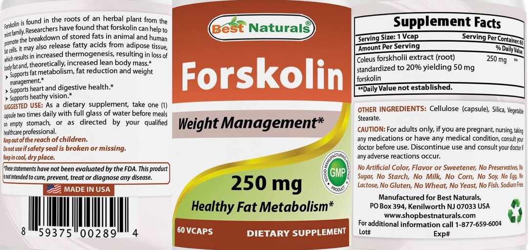 Forskolin 250 mg