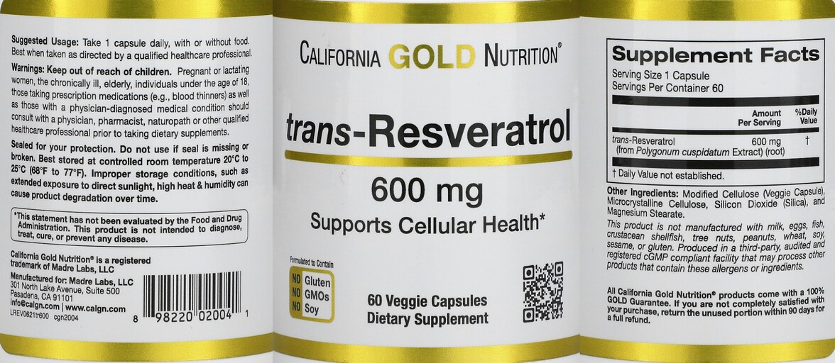 trans-Resveratrol 600 mg