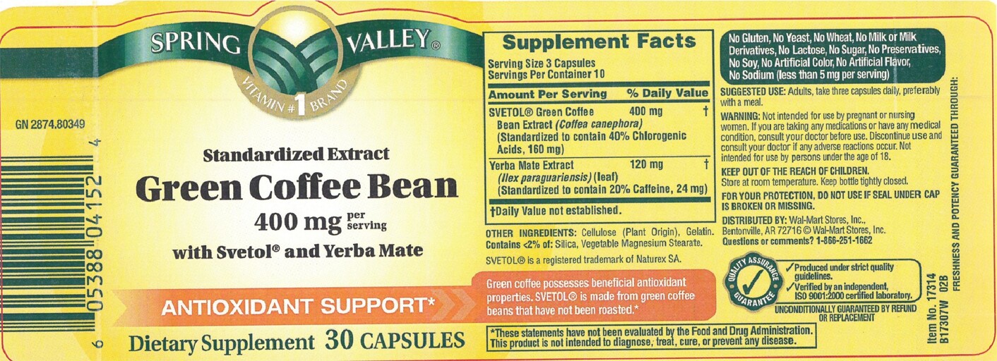 Standardized Extract Green Coffee Bean 400 mg