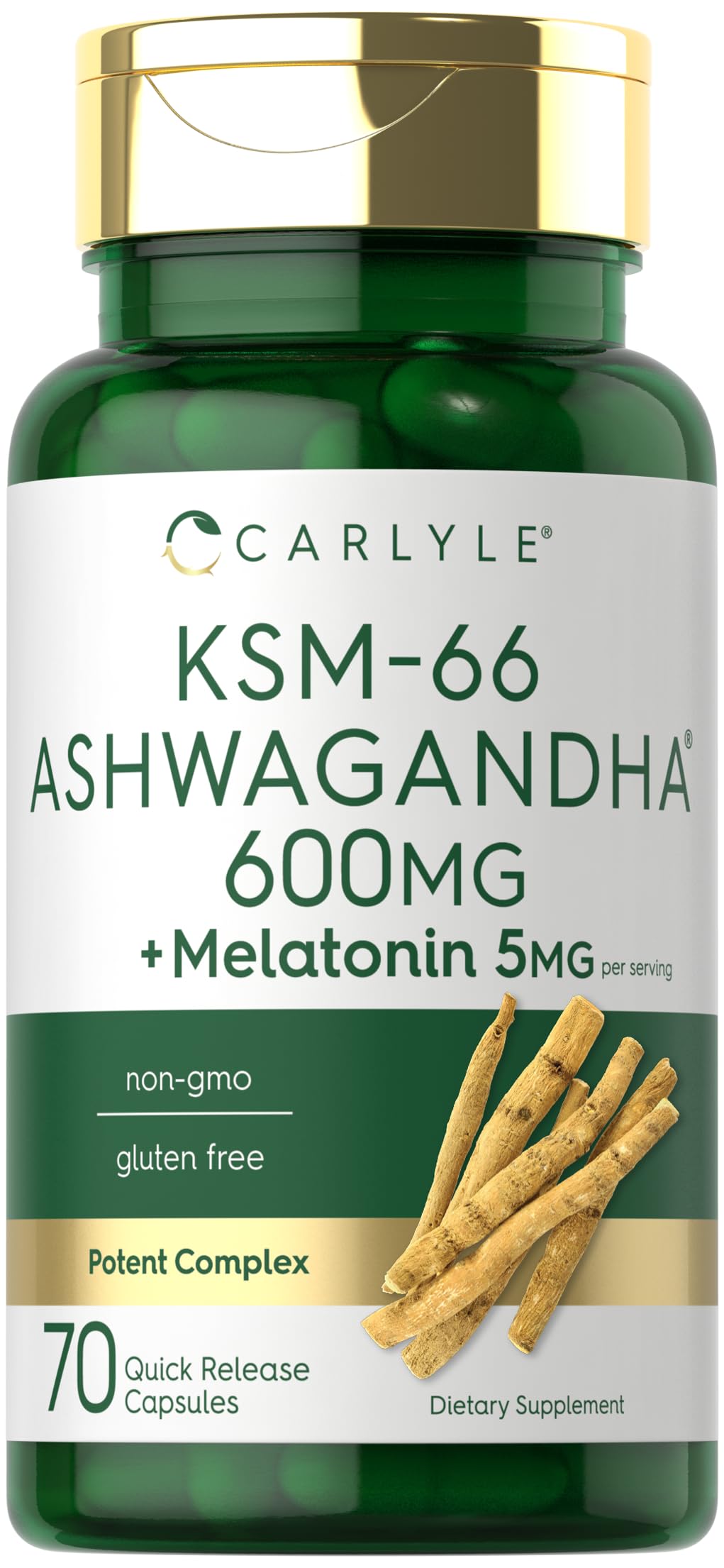 KSM-66 Ashwagandha 600 mg + Melatonin 5 mg