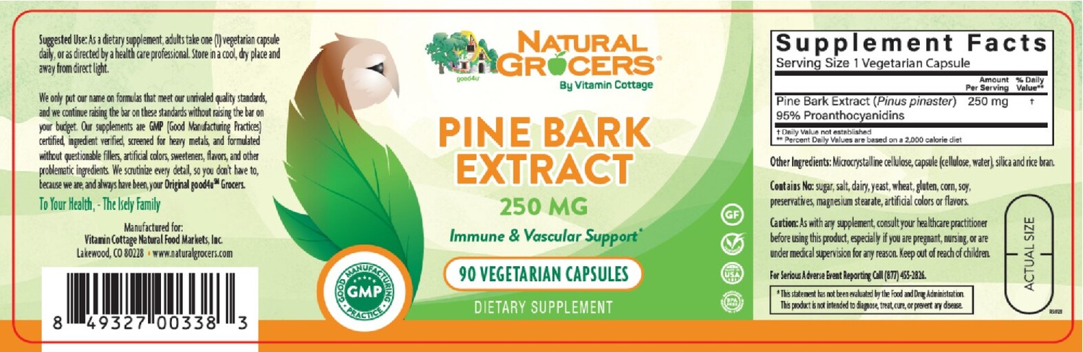 Pine Bark Extract 250 mg