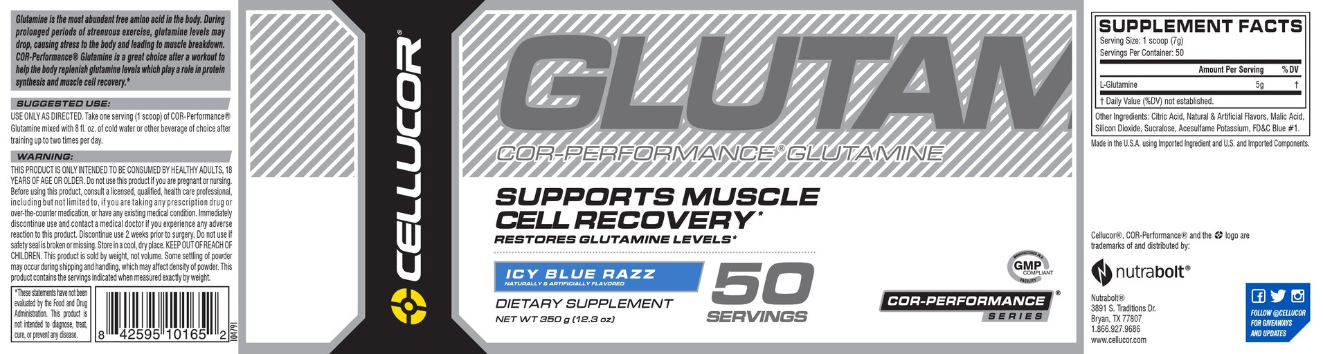 COR-Performance Glutamine Icy Blue Razz