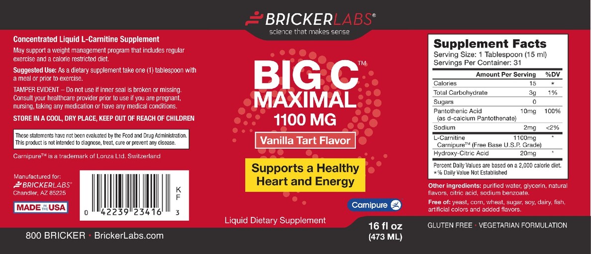 Big C Maximal 1100 mg Vanilla Tart Flavor