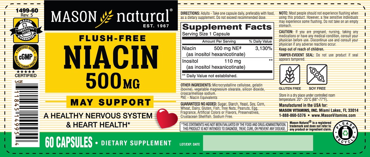 Mason Natural Niacin 500 mg