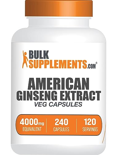 Bulk Supplements American Ginseng Extract 1000 mg Veg Capsules