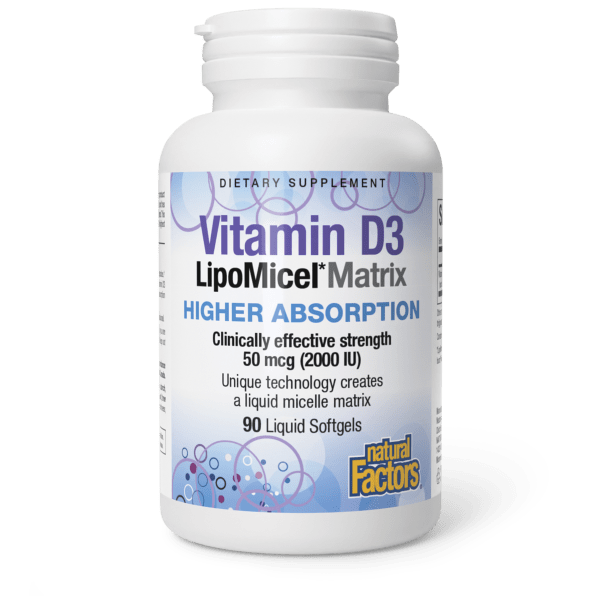 Natural Factors Vitamin D3 LipoMicel Matrix