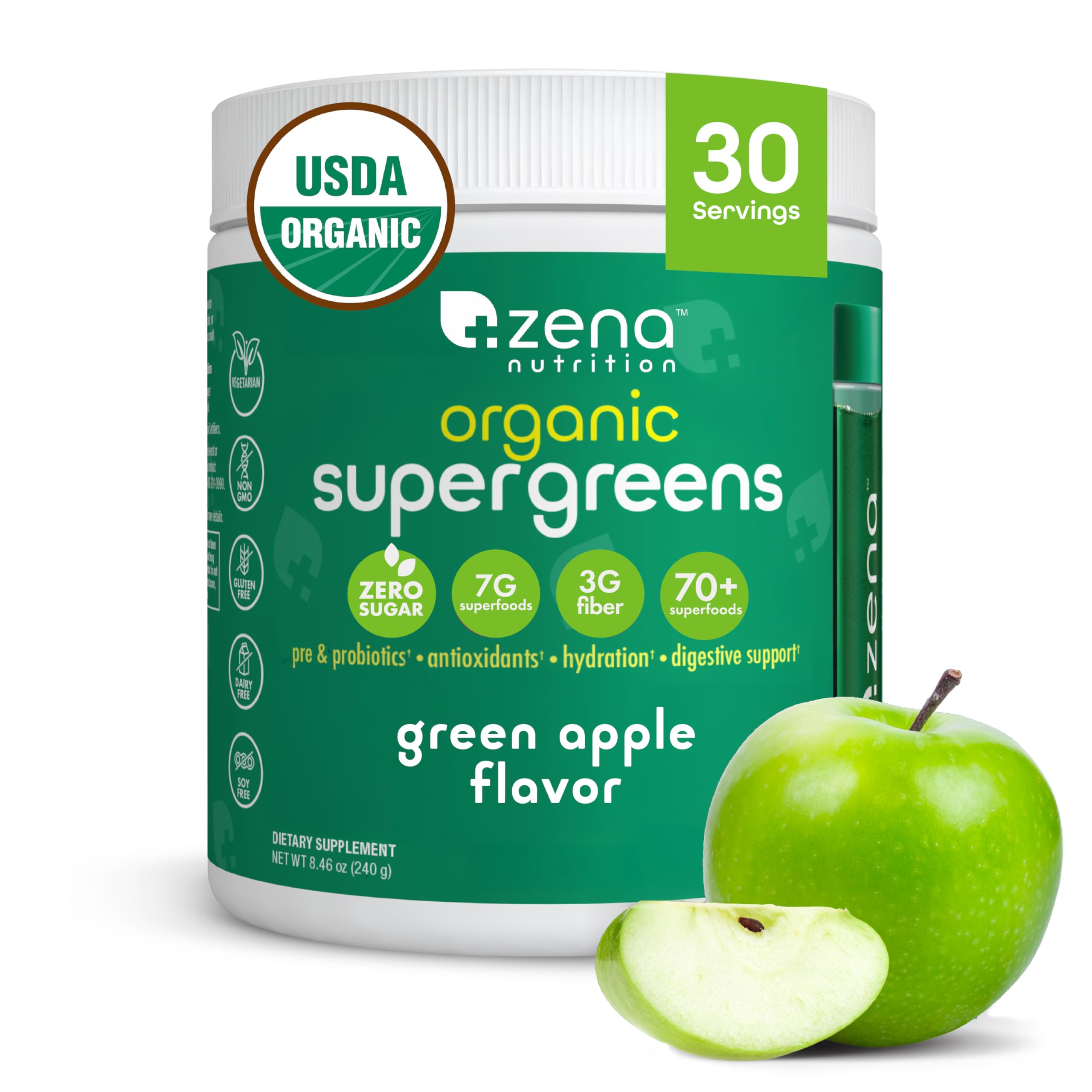 Organic Supergreens Fruits & Vegetables (Green Apple