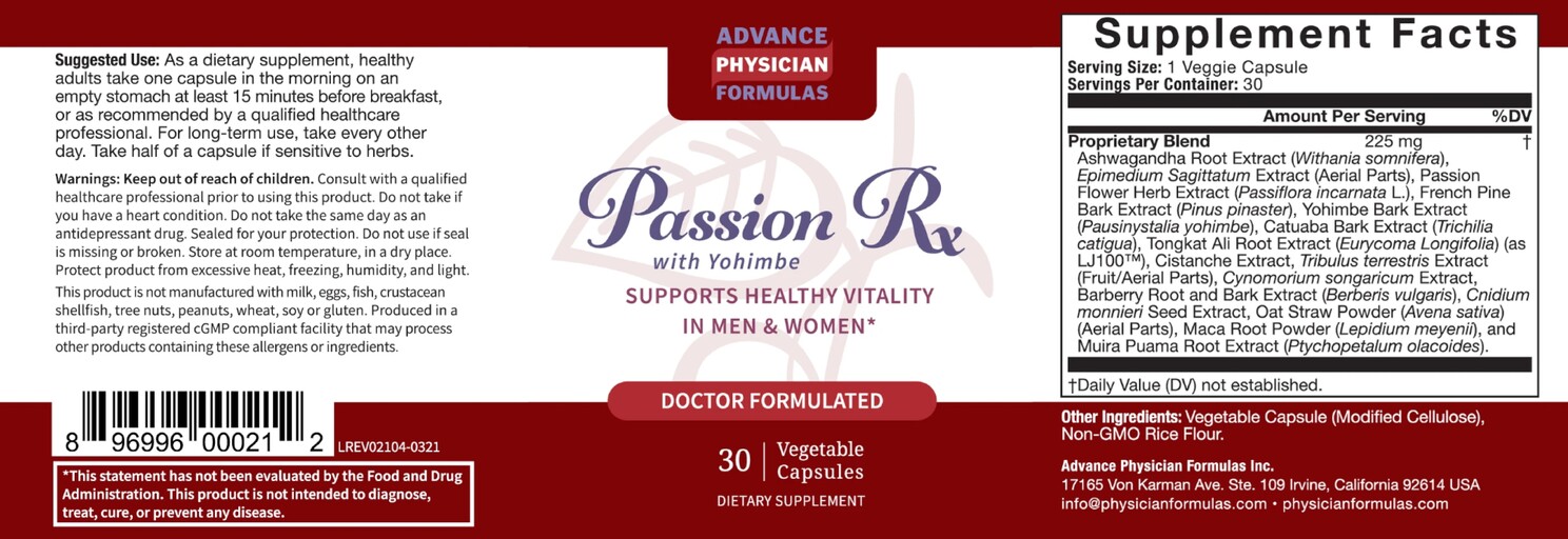 Passion Rx with Yohimbe
