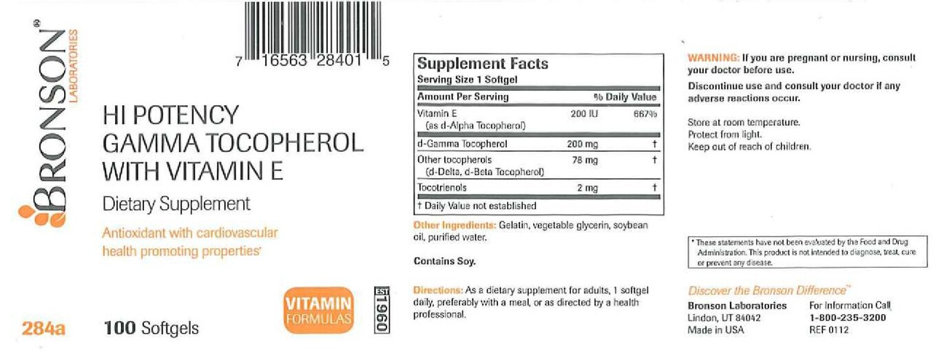 Hi Potency Gamma Tocopherol With Vitamin E