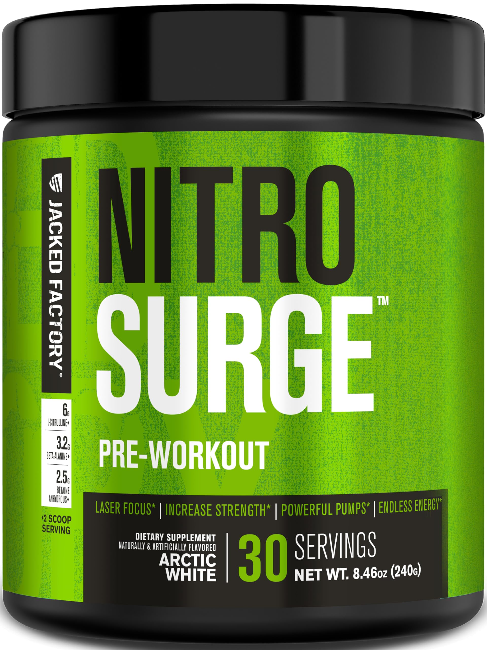 Jacked Factory Nitrosurge Pre-Workout Arctic White