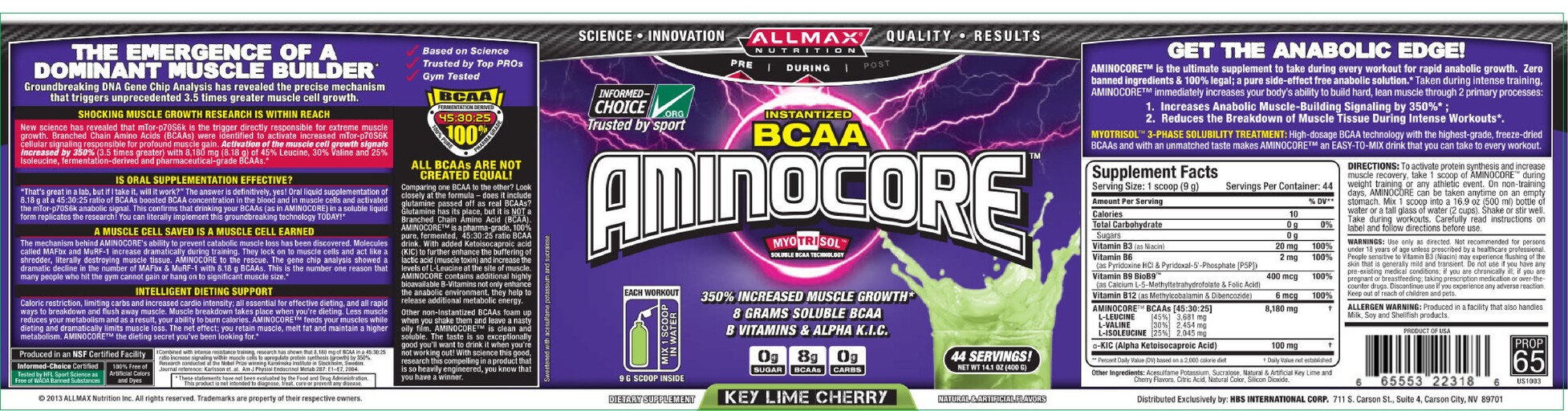 Aminocore Key Lime Cherry