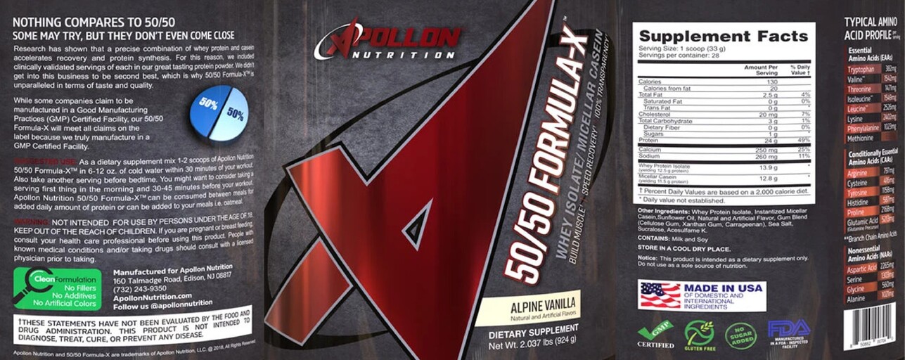 50/50 Formula-X Alpine Vanilla