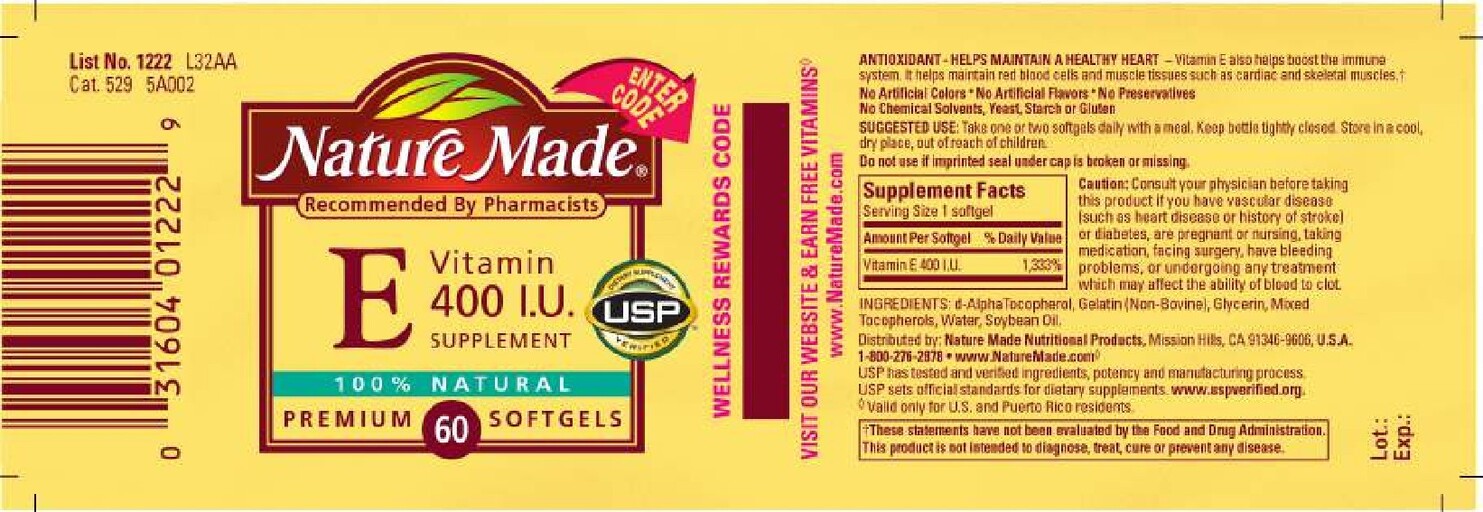 Vitamin E 400 IU Supplement