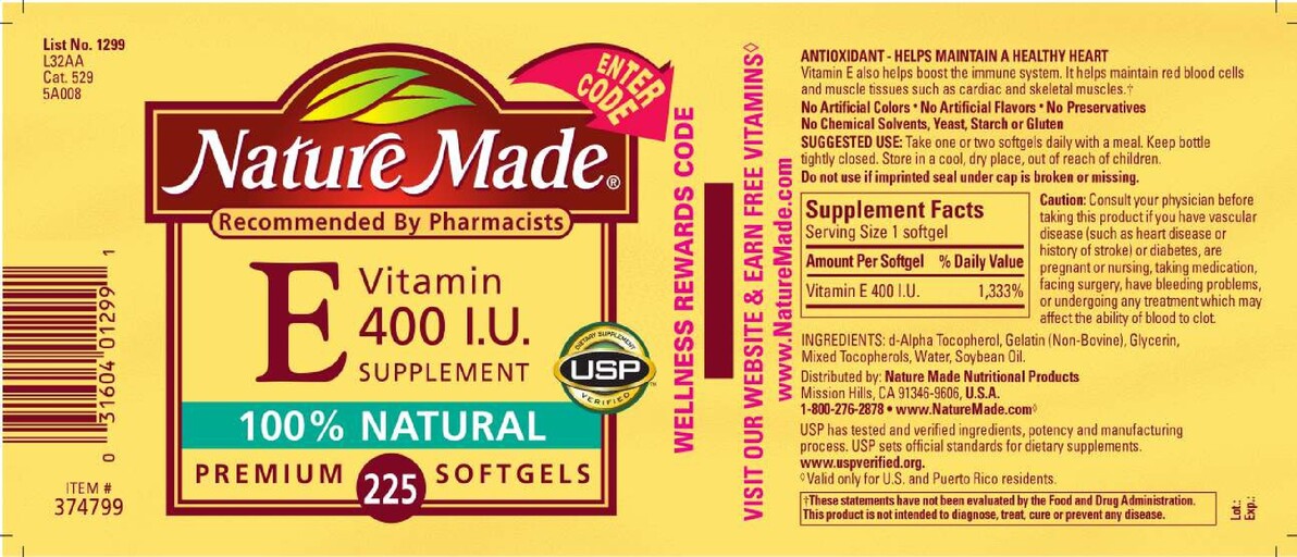 Vitamin E 400 IU Supplement
