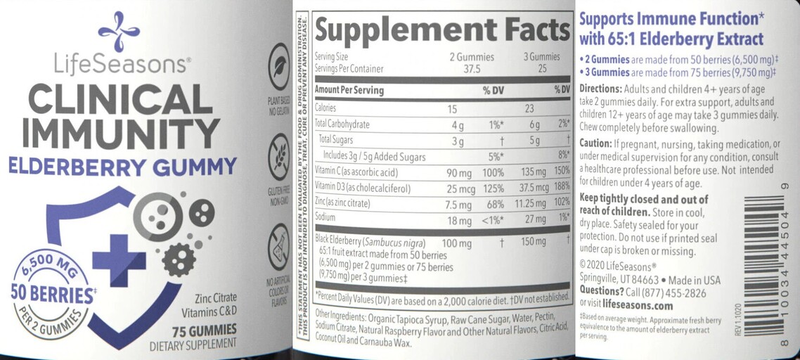 Clinical Immunity Elderberry Gummy