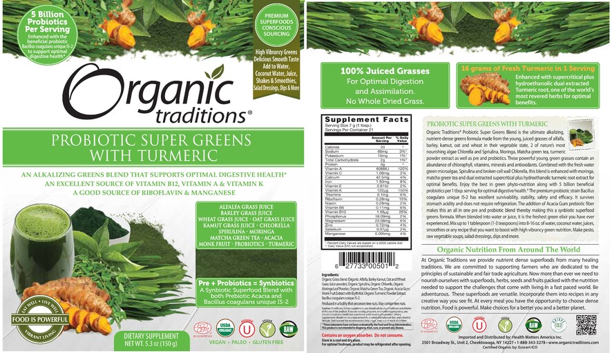Probiotic Super Greens With Turmeric