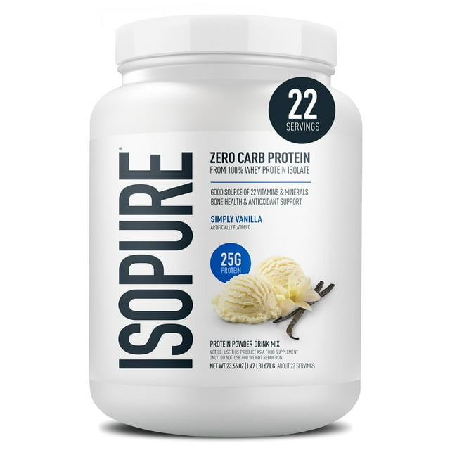 Zero Carb Whey Protein Isolate Powder (Simply Vanilla